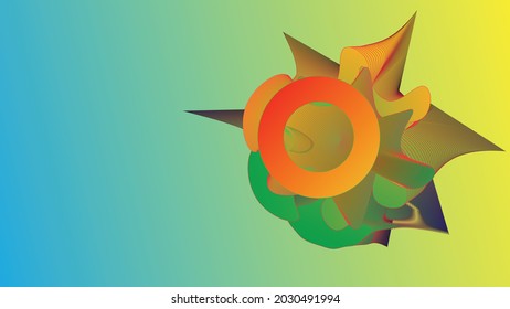 Modern abstract random full color gradation with size 16 : 9. digital art. suitable for presentation, background, wallpaper, brochure, poster and status update on social media