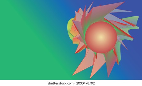 Modern abstract random full color gradation with size 16 : 9. digital art. suitable for presentation, background, wallpaper, brochure, poster and status update on social media