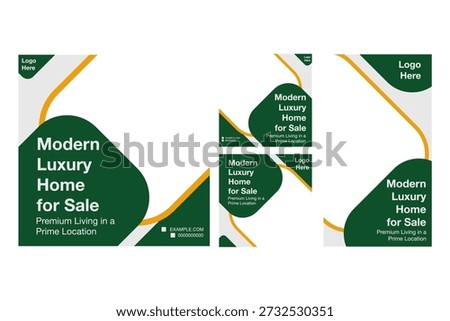 Modern Abstract Real Estate Post Template Set