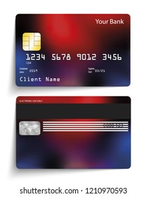 Modern abstract realistic vector credit card.