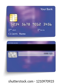 Modern abstract realistic vector credit card.