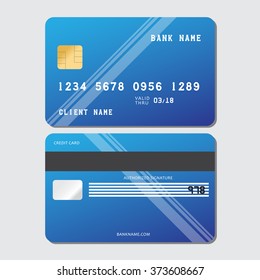 Modern abstract realistic vector credit card