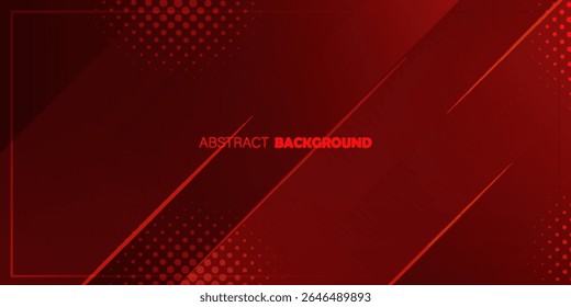 Modern abstract red background with diagonal stripes, halftone dot pattern, dynamic and stylish design.