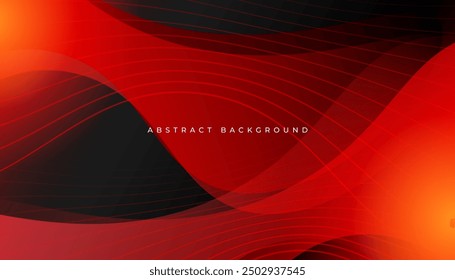 Modern abstract red background with dynamic waves 