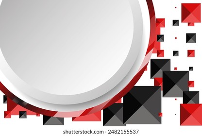 Modern abstract red background with elegant circle shape main object