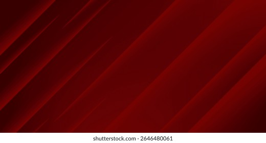 Modern abstract red background with glowing geometric lines. Blue gradient hexagon shape design. Futuristic technology concept.	