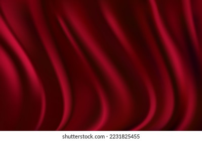 modern abstract red background. Red silk fabric curtain background. Vector illustration. luxury items