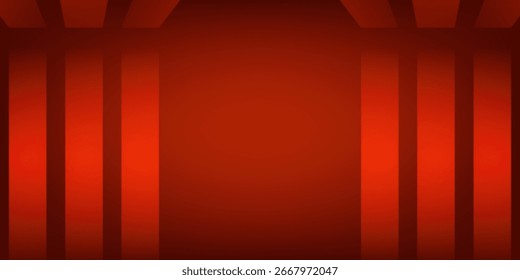 Moderner abstrakter roter Hintergrund mit vertikalen Lichtstrahlen und Farbverlauf-Effekt. modernes Trenddesign in Vektorgrafik