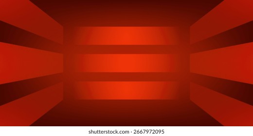 Moderner abstrakter roter Hintergrund mit vertikalen Lichtstrahlen und Farbverlauf-Effekt. Perfekt für Technologiedesigns, digitale Bildschirmhintergründe, Geschäftspräsentationen, Poster und kreative Vorlagen.