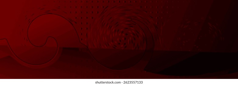 modern Abstract red black banner background. Graphic design banner pattern background template with dynamic curve shapes. vector