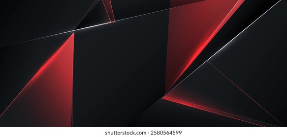 Modern abstract red and black polygon elegant background vector illustration for banner business product presentations