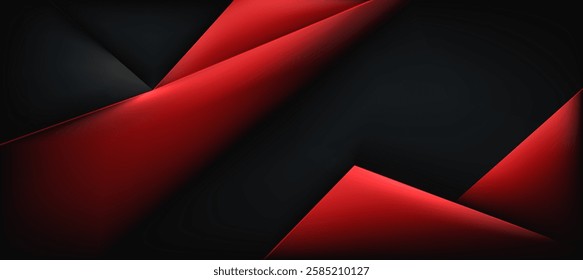 Modern abstract red with black polygon elegant background vector illustration for banner business product presentations