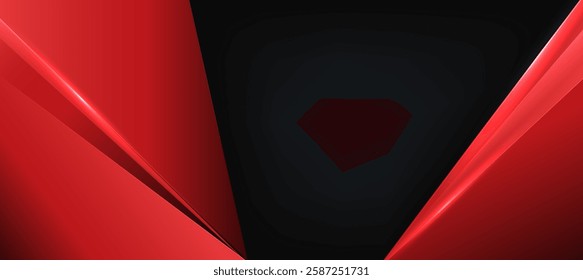 Modern abstract red with black polygon elegant background vector illustration for banner business product presentation