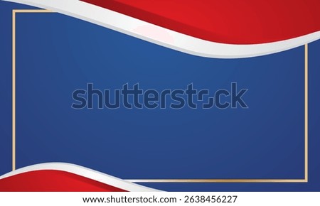 Modern abstract red blue white design certificate template