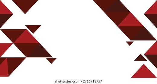 Fondo geométrico de triángulo rojo y rojo oscuro Abstractas moderno - sofisticado diseño poligonal de amatista y ciruela para marca Corporativa y gráficos de Web minimalistas en blanco