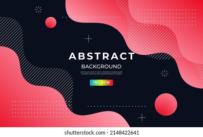 modern abstract red dark wavy geometric shape composition background. eps10 vector