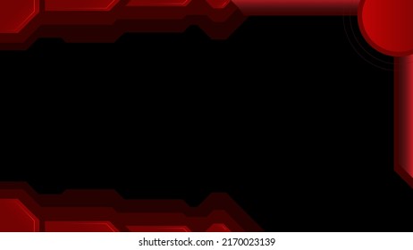 modern abstract red frame, tech digital layout graphic