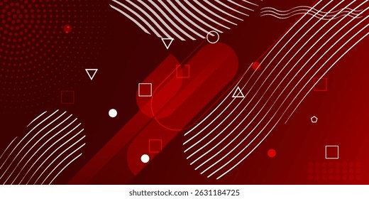 Modern abstract red geometric background. Vector illustration