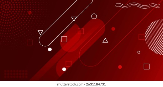 Modern abstract red geometric background. Vector illustration