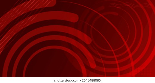 Fondo geométrico rojo abstracto moderno. Ilustración vectorial
