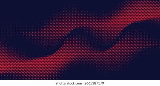 modern abstract red halftones background on black background for banner and cover. vector illustration. eps 10