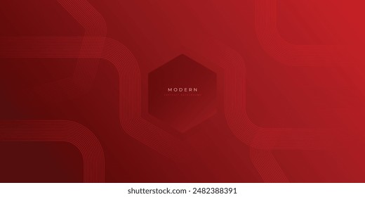 Modern Abstract red line background.