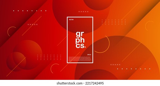 Modern abstract red orange gradient illustration background with simple pattern. cool design.Eps10 vector