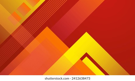 Modern abstract red and orange gradient background with bright contrast, geometric shape, and 3d dynamic element. Vector illustration abstract graphic design banner pattern presentation web template.