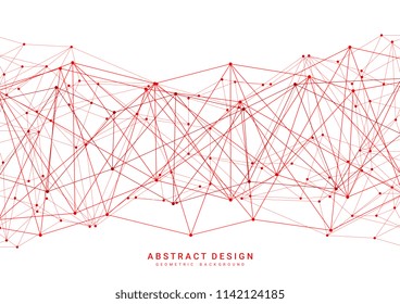 Modern abstract red polygonal background. Geometric pattern. Design for website, poster and brochure