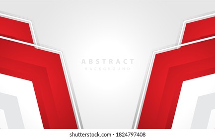Moderno vector de fondo rojo y blanco abstracto. Vector de diseño de concepto elegante