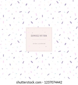 Modern Abstract Repeating Vector Confetti Pattern Background. Seamless Pattern for fashion. The template for the cover fabric, books. Modern design for the fabric, wallpaper, greeting cards and more.