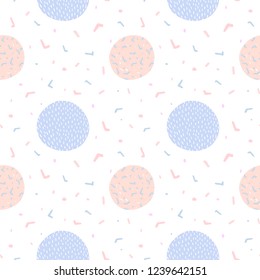 Modern Abstract Repeating Vector Confetti Pattern Background. Seamless Pattern for fashion. The template for the cover fabric, books. Modern design for the fabric, wallpaper, greeting cards and more.