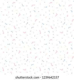 Modern Abstract Repeating Vector Confetti Pattern Background. Seamless Pattern for fashion. The template for the cover fabric, books. Modern design for the fabric, wallpaper, greeting cards and more.