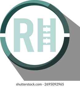 Diseño de logotipo de monograma RH Abstractas moderno