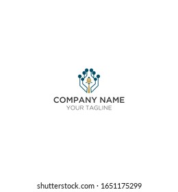 modern abstract rocket technology logo
