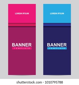 Modern abstract roll up banner