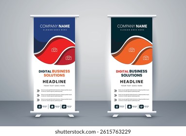 Modern abstract roll up template
