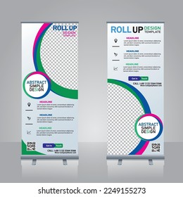 Modern abstract roll up,pull up,x banner layout design