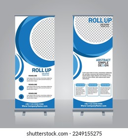 Modern abstract roll up,pull up,x banner layout design