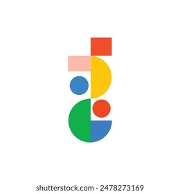 Modern Abstract Rooster icon abstract art with colourfull shapes abstract geometric illustration for wall art approaches perspective geometric elements abstraction in colorful geometric bird shape