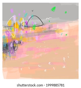 Modern abstract rough, line art,grunge,sketch, background vector illustration.