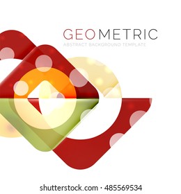 Modern abstract round shapes repititon vector background