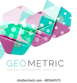 Modern abstract round shapes repititon vector background