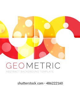 Modern abstract round shapes repititon vector background