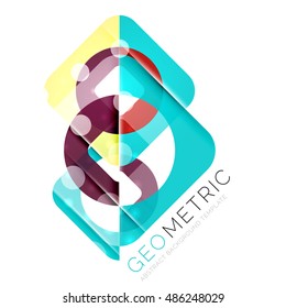 Modern abstract round shapes repititon vector background