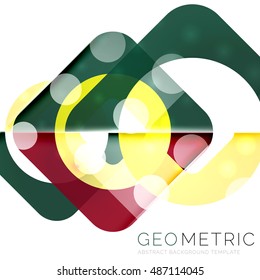 Modern abstract round shapes repititon vector background