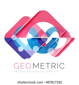 Modern abstract round shapes repititon vector background