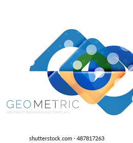 Modern abstract round shapes repititon vector background