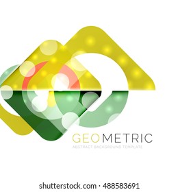 Modern abstract round shapes repititon vector background