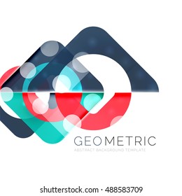 Modern abstract round shapes repititon vector background